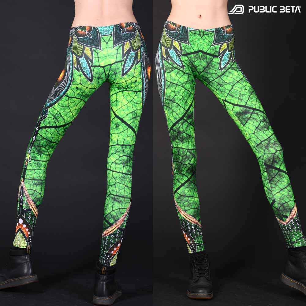 Psywear. UV Active Leggings. Glow yoga pants.