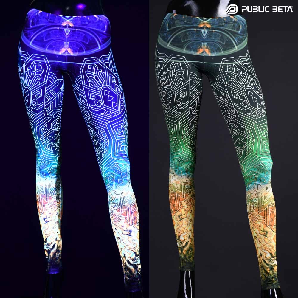 Glow in Blacklight Yoga Leggings