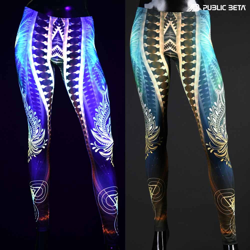 Glow in Blacklight Yoga Leggings