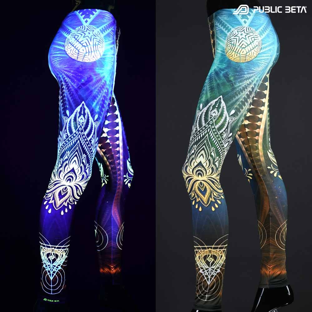 Glow in Blacklight Yoga Leggings