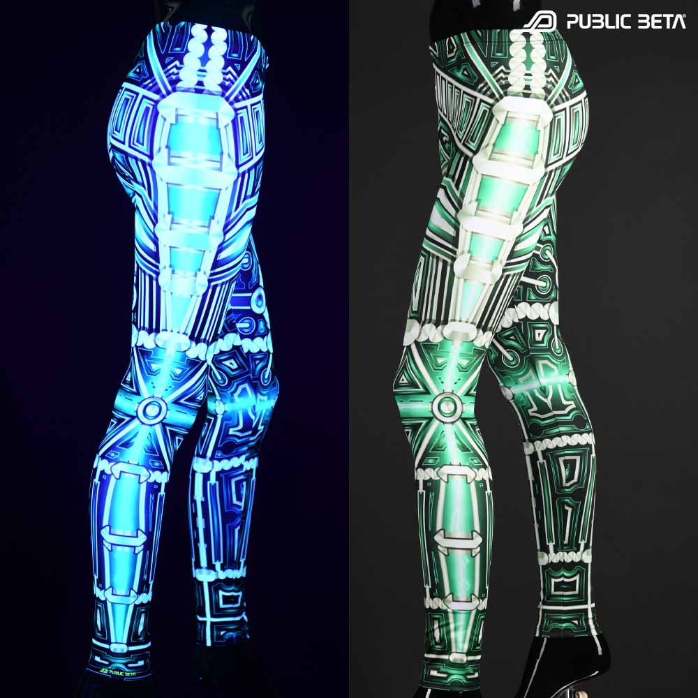 Blacklight Leggings / Plazma Heart UV D154