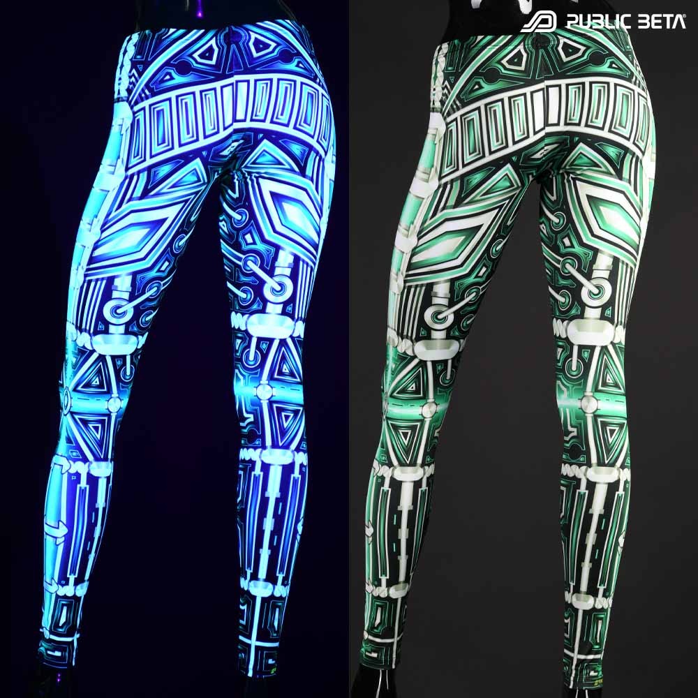 Blacklight Leggings / Plazma Heart UV D154