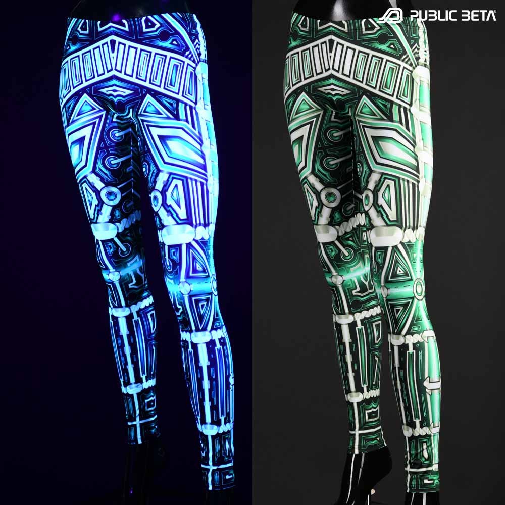 Blacklight Leggings / Plazma Heart UV D154