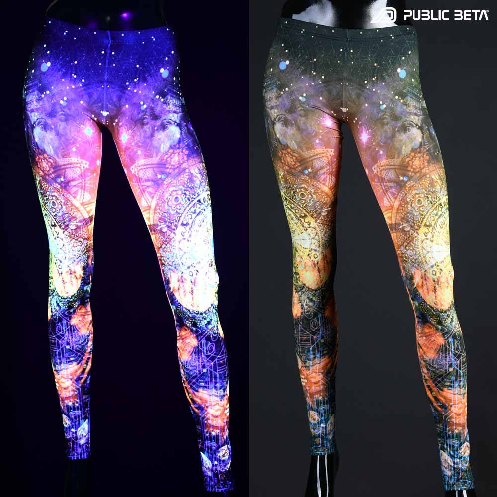 Blacklight Leggings with Digital Print