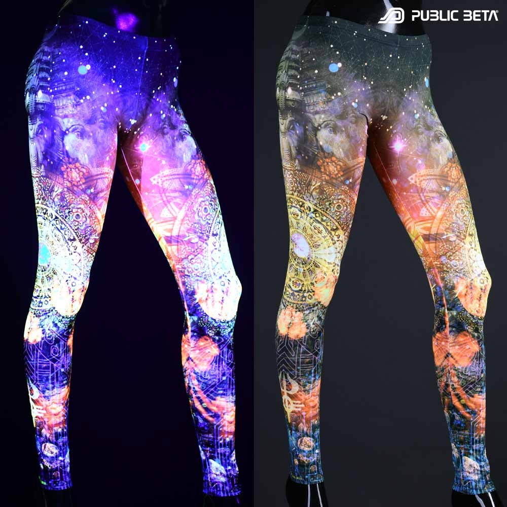 Toxic World UV D152 Blacklight Art Printed Leggings