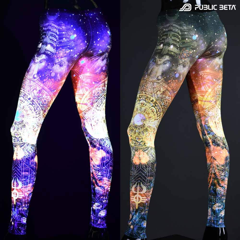 Blacklight Leggings with Digital Print