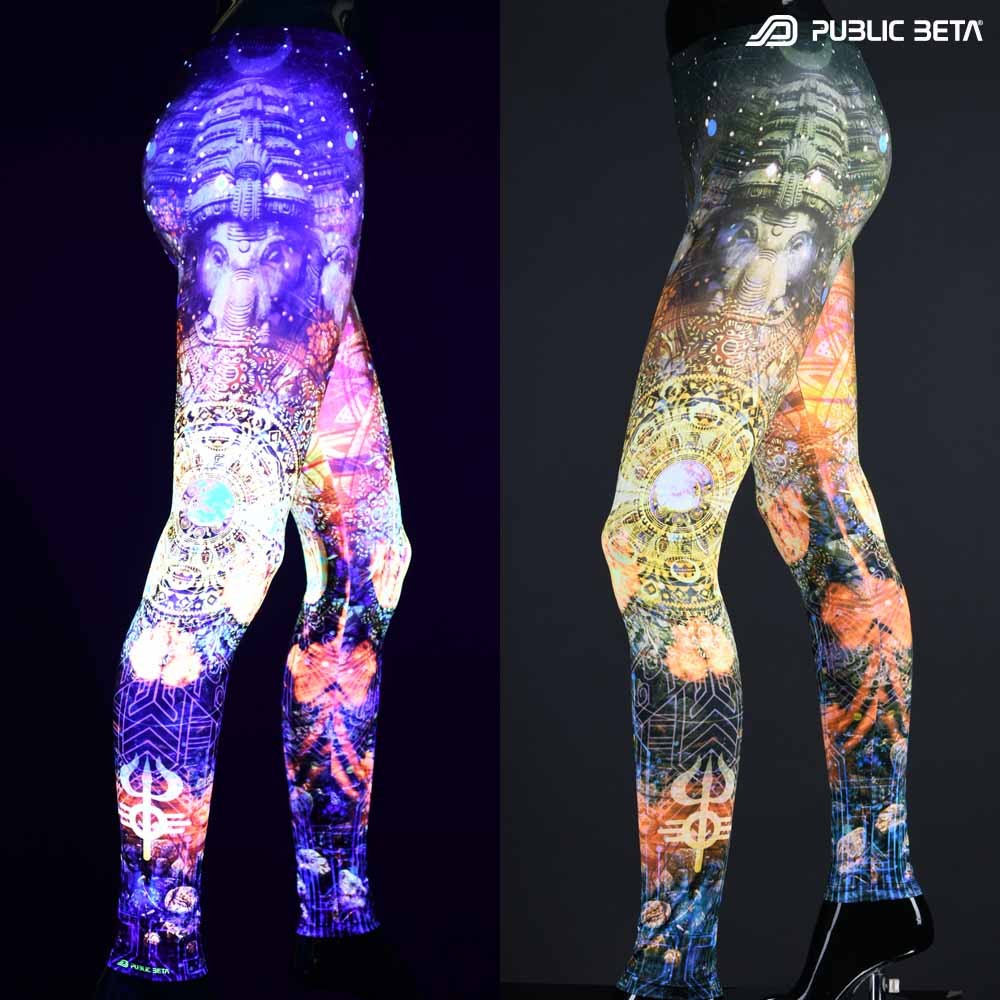 Blacklight Leggings with Digital Print