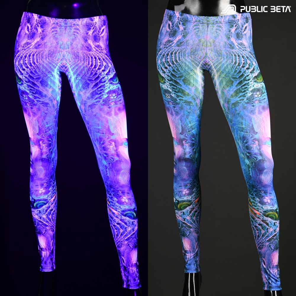 Blacklight Art Printed Leggings
