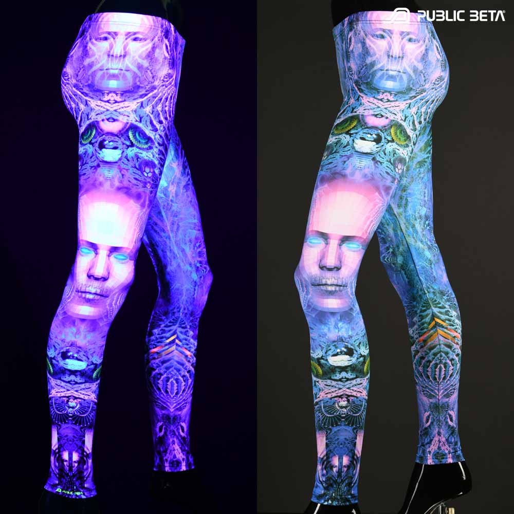 Blacklight Art Printed Leggings