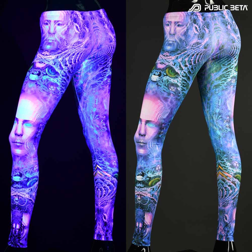 Blacklight Art Printed Leggings