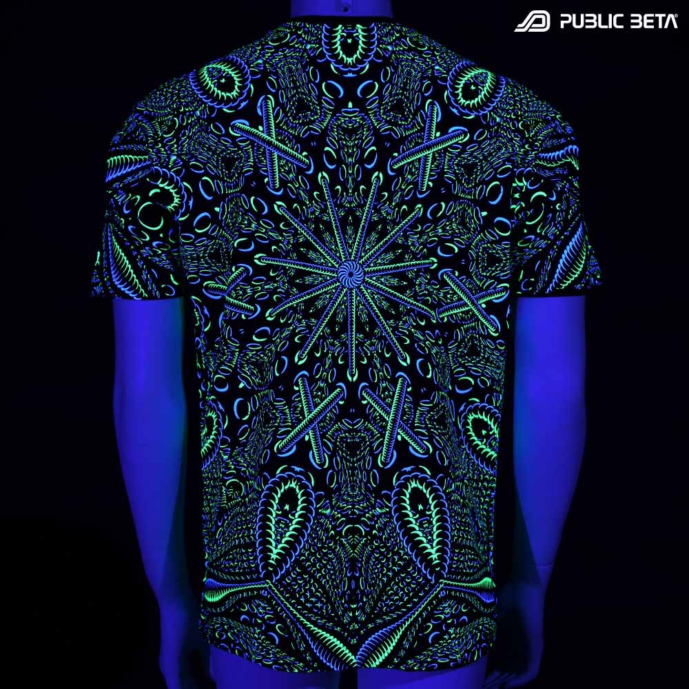 Blacklight PsyArt Printed T-Shirt by Public Beta Wear