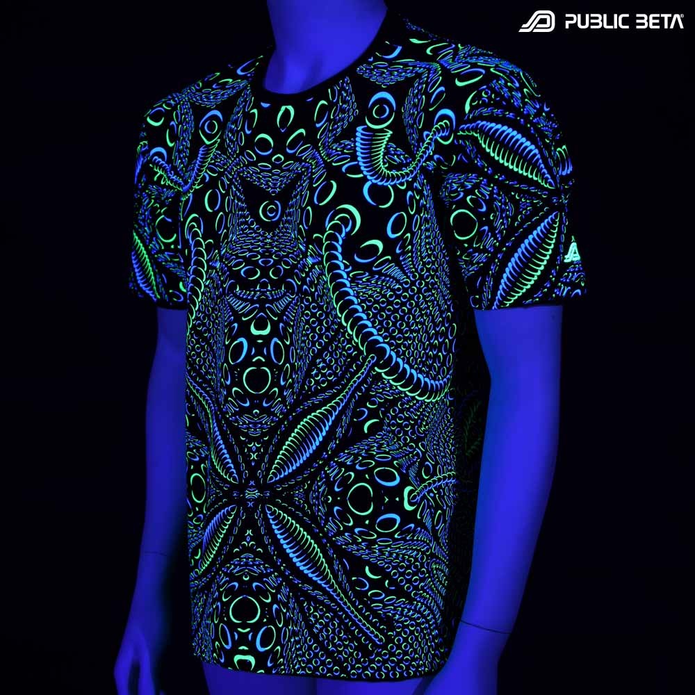 Blacklight PsyArt Printed T-Shirt by Public Beta Wear