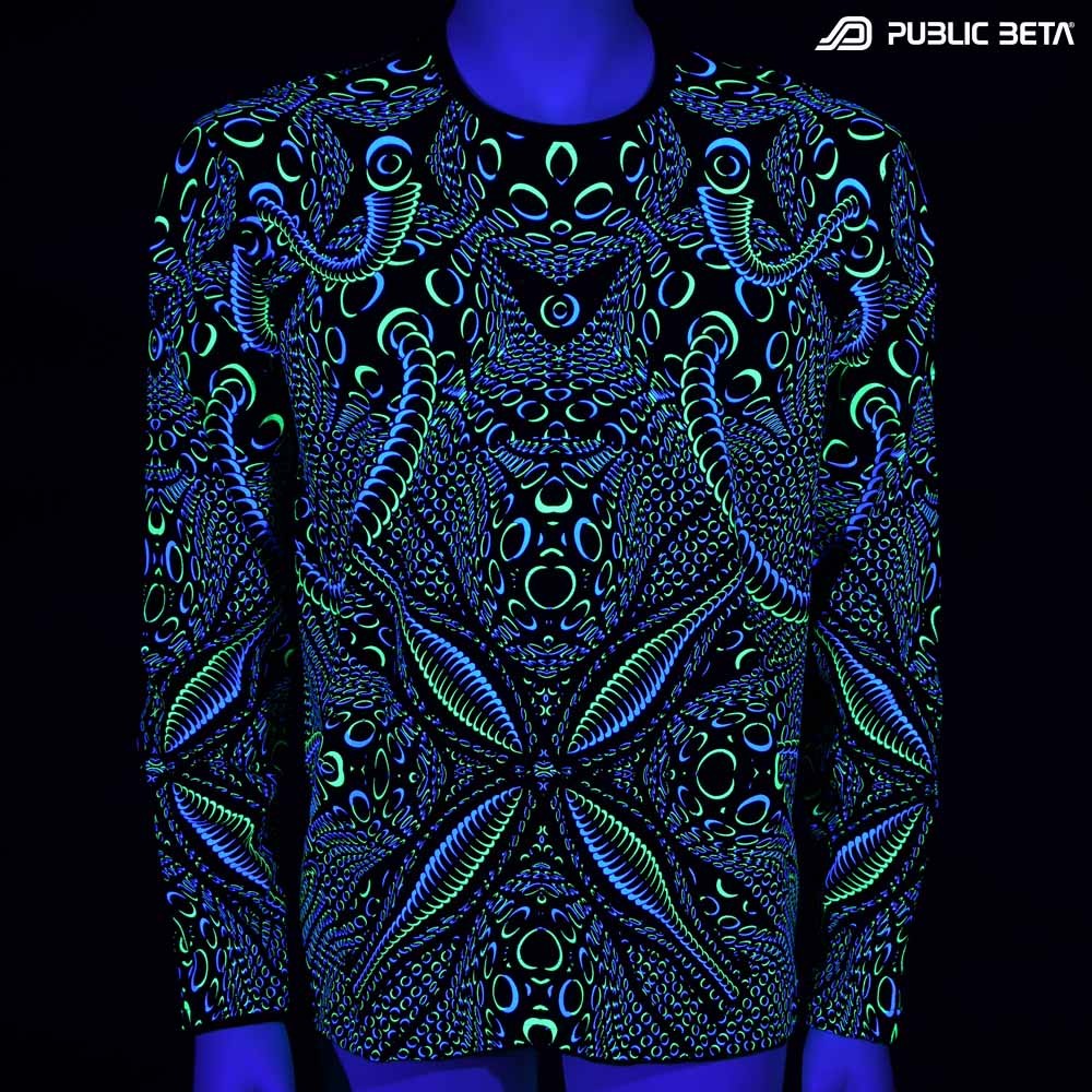 Psytrance Blacklight wear by Public Beta