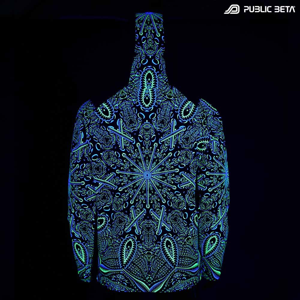 Psycrifise UV D125 Hooded Sweater / Blacklight Psywear