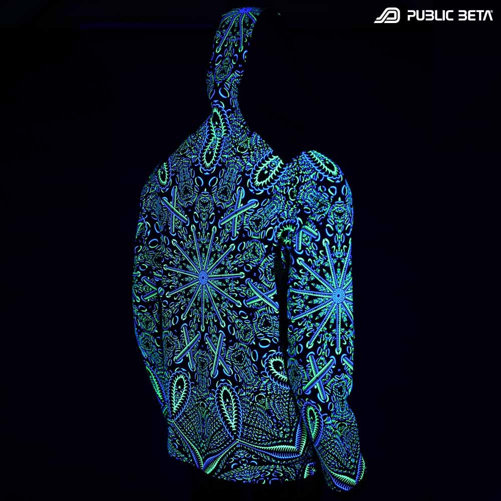 Psycrifise UV D125 Hooded Sweater / Blacklight Psywear