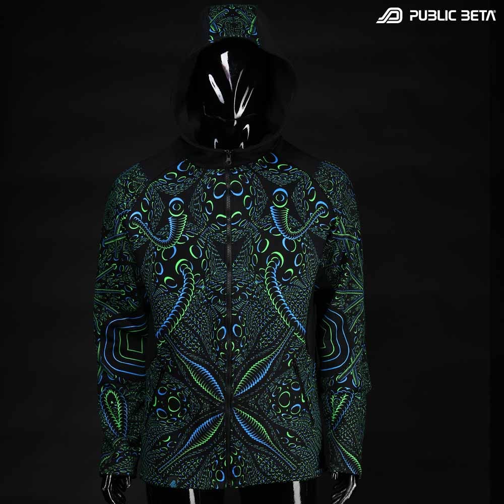 Psycrifise UV D125 Hooded Sweater / Blacklight Psywear
