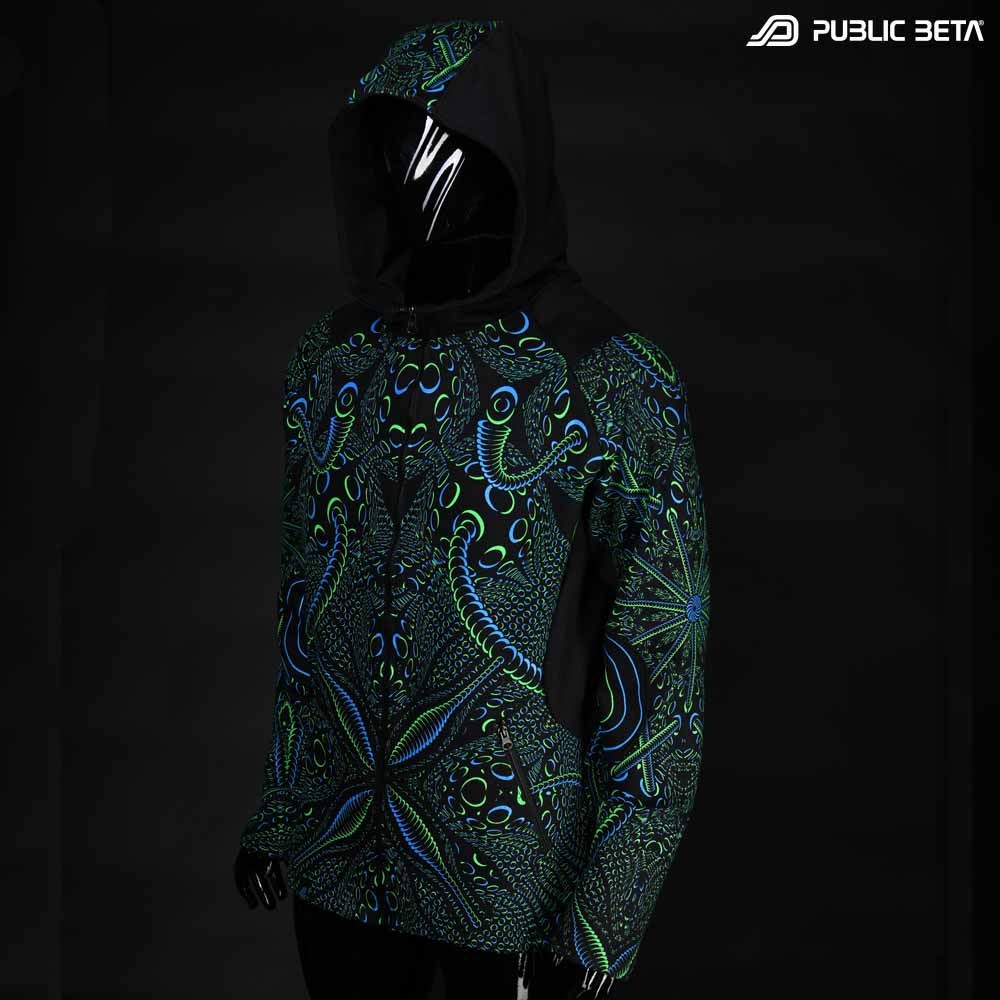 Psycrifise UV D125 Hooded Sweater / Blacklight Psywear