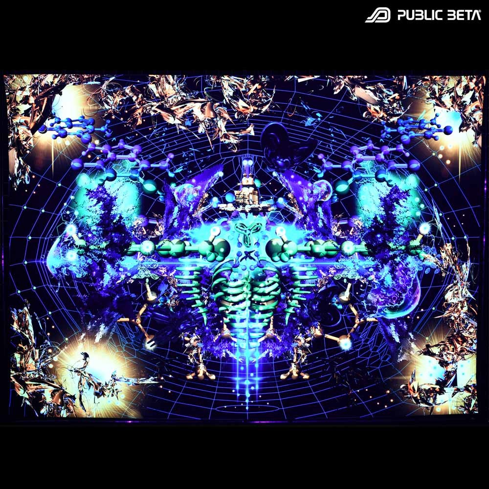 Flux Blacklight Psytrance banner by Public Beta Wear