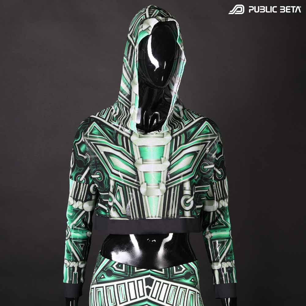 Plazma Heart Top by Public Beta Wear Blacklight Psytrance Fashion
