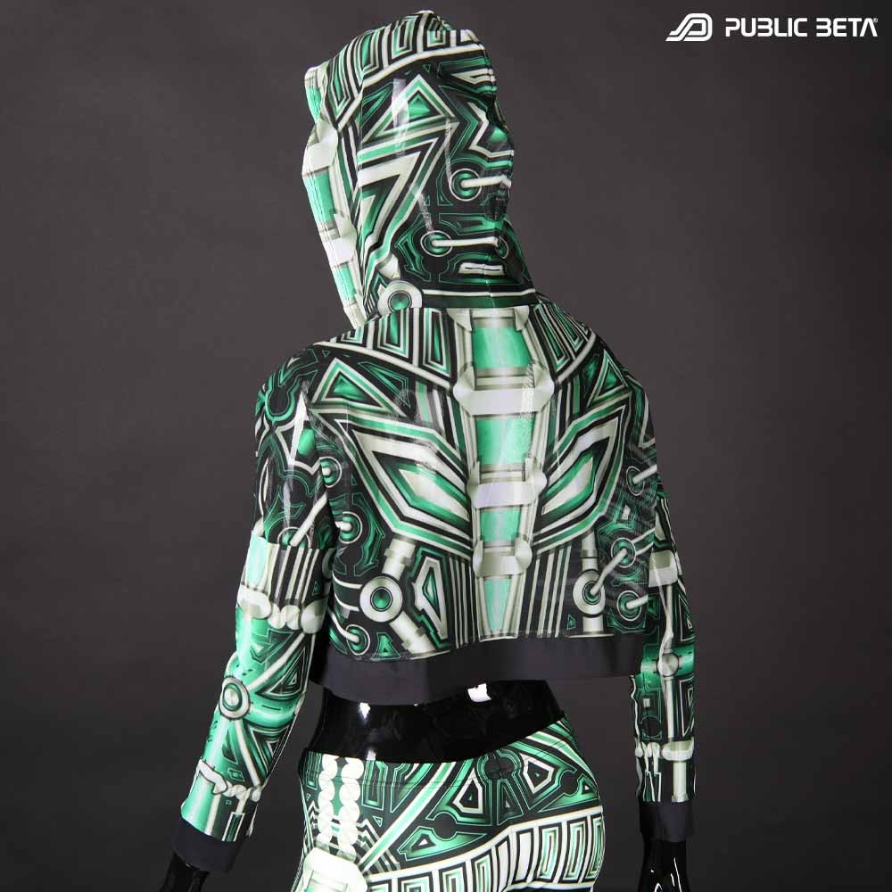 Plazma Heart Top by Public Beta Wear Blacklight Psytrance Fashion