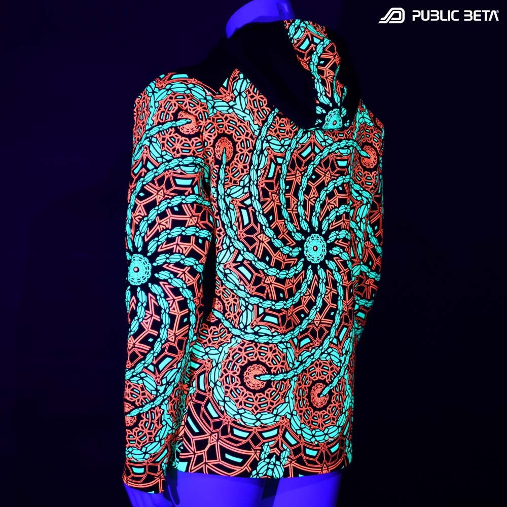 Sequence UV D127 Hooded Sweater / Blacklight Psywear