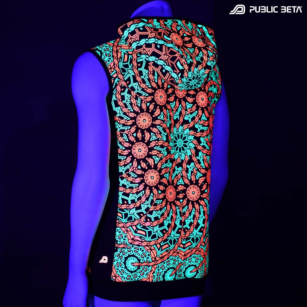 Glow in Blacklight Vest Psytrance wear