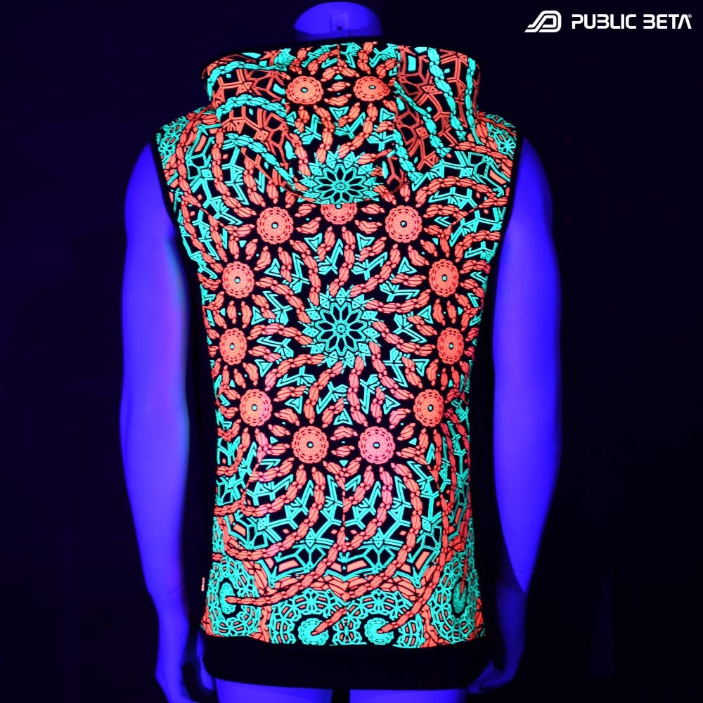 Glow in Blacklight Vest Psytrance wear