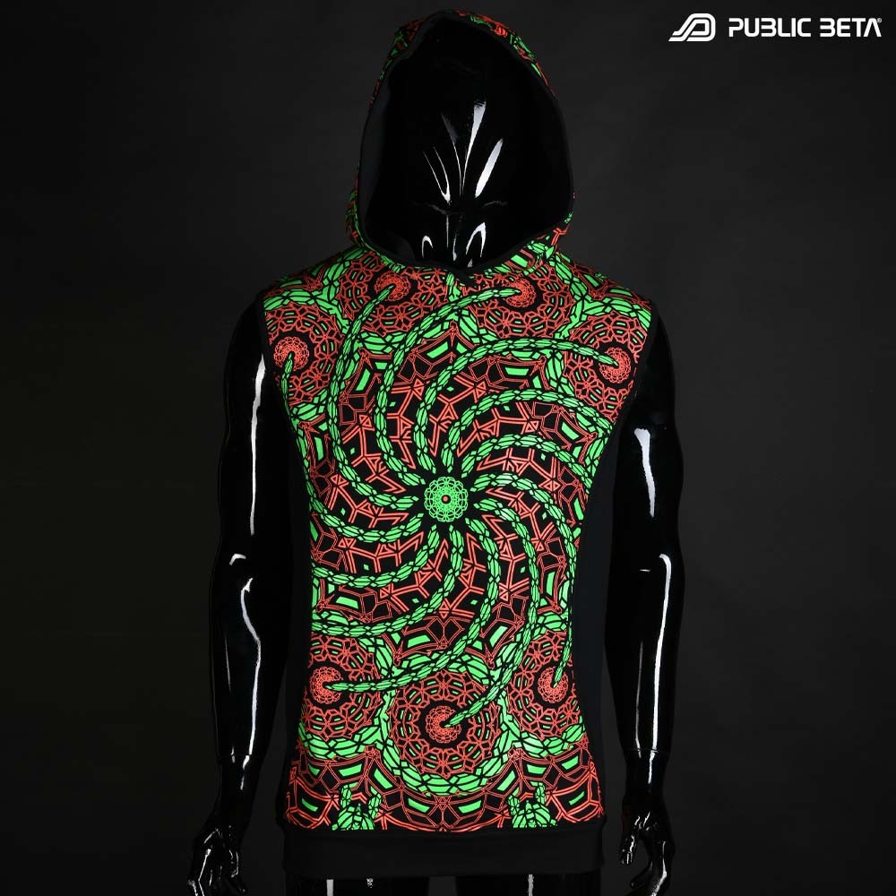 Glow in Blacklight Vest Psytrance wear