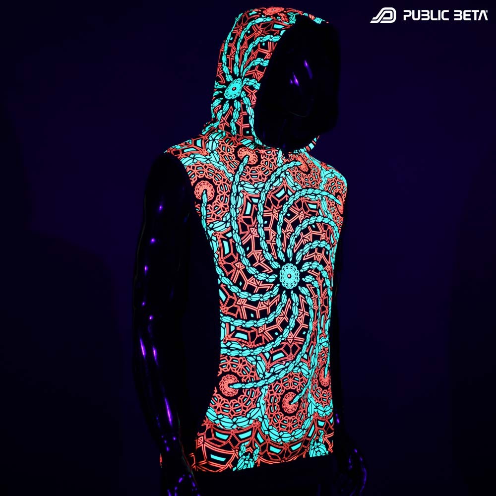 Glow in Blacklight Vest Psytrance wear