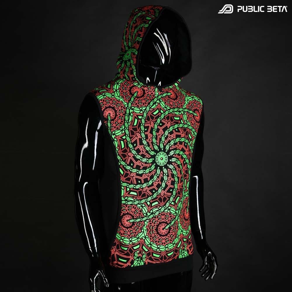 Glow in Blacklight Vest Psytrance wear