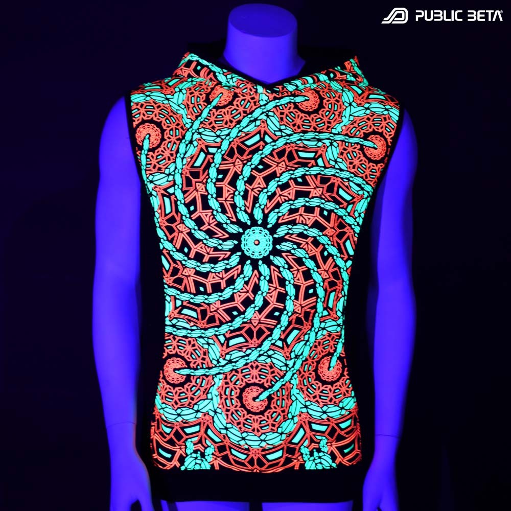 Glow in Blacklight Vest Psytrance wear