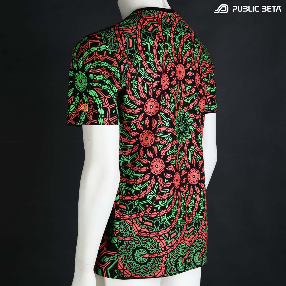 Psytrance blacklight art printed t-shirt