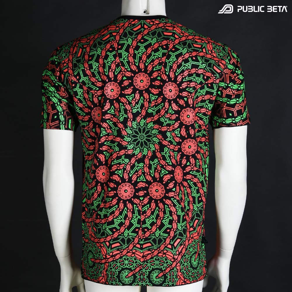 Psychedelic blacklight art printed t-shirt