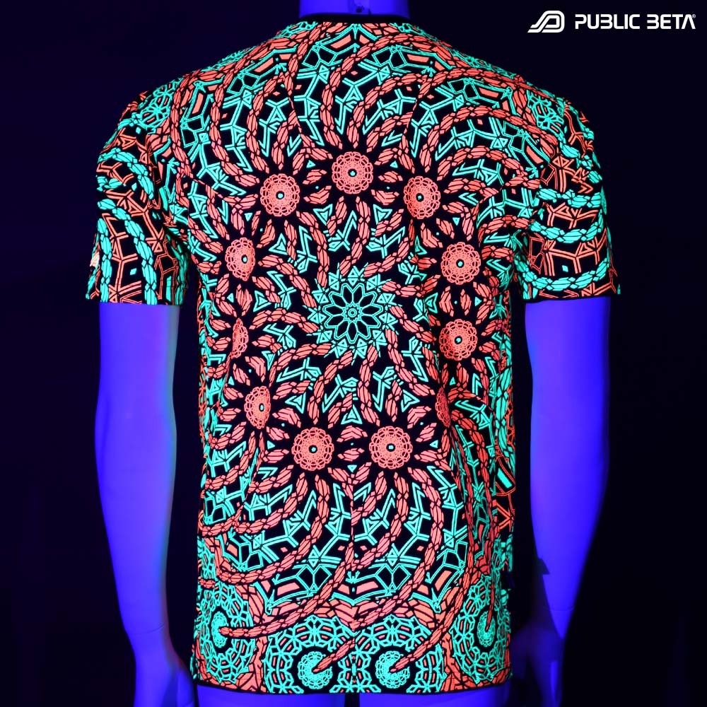 Psychedelic blacklight art printed t-shirt