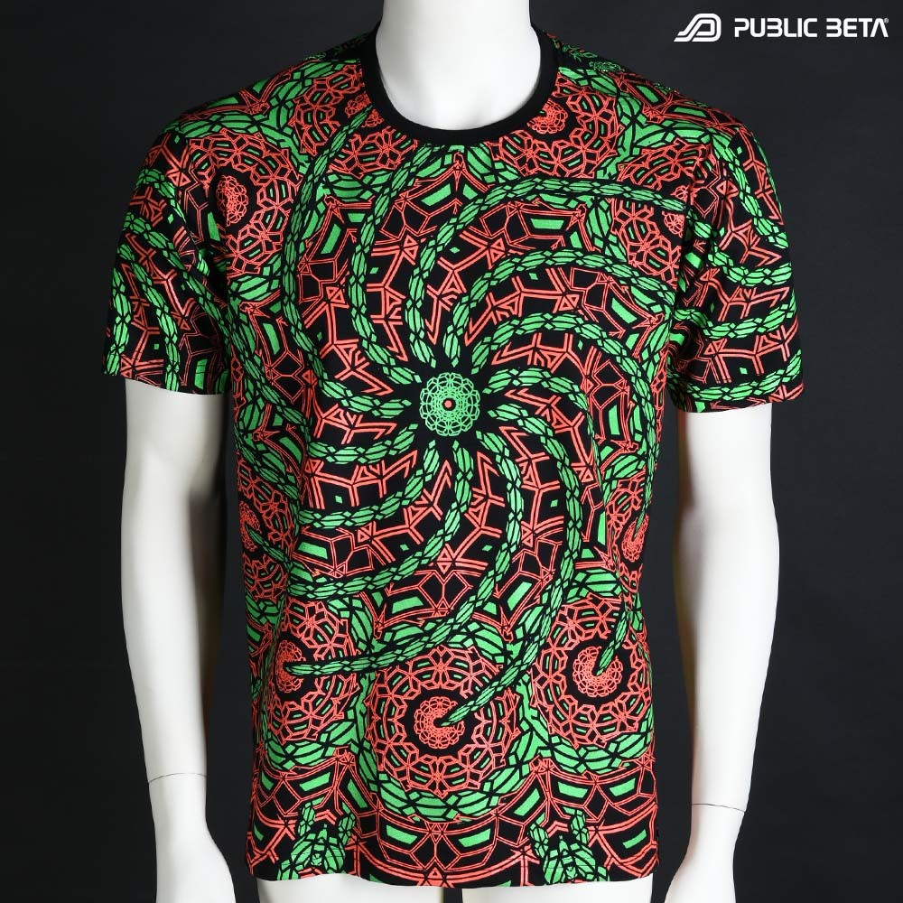 Psychedelic blacklight art printed t-shirt