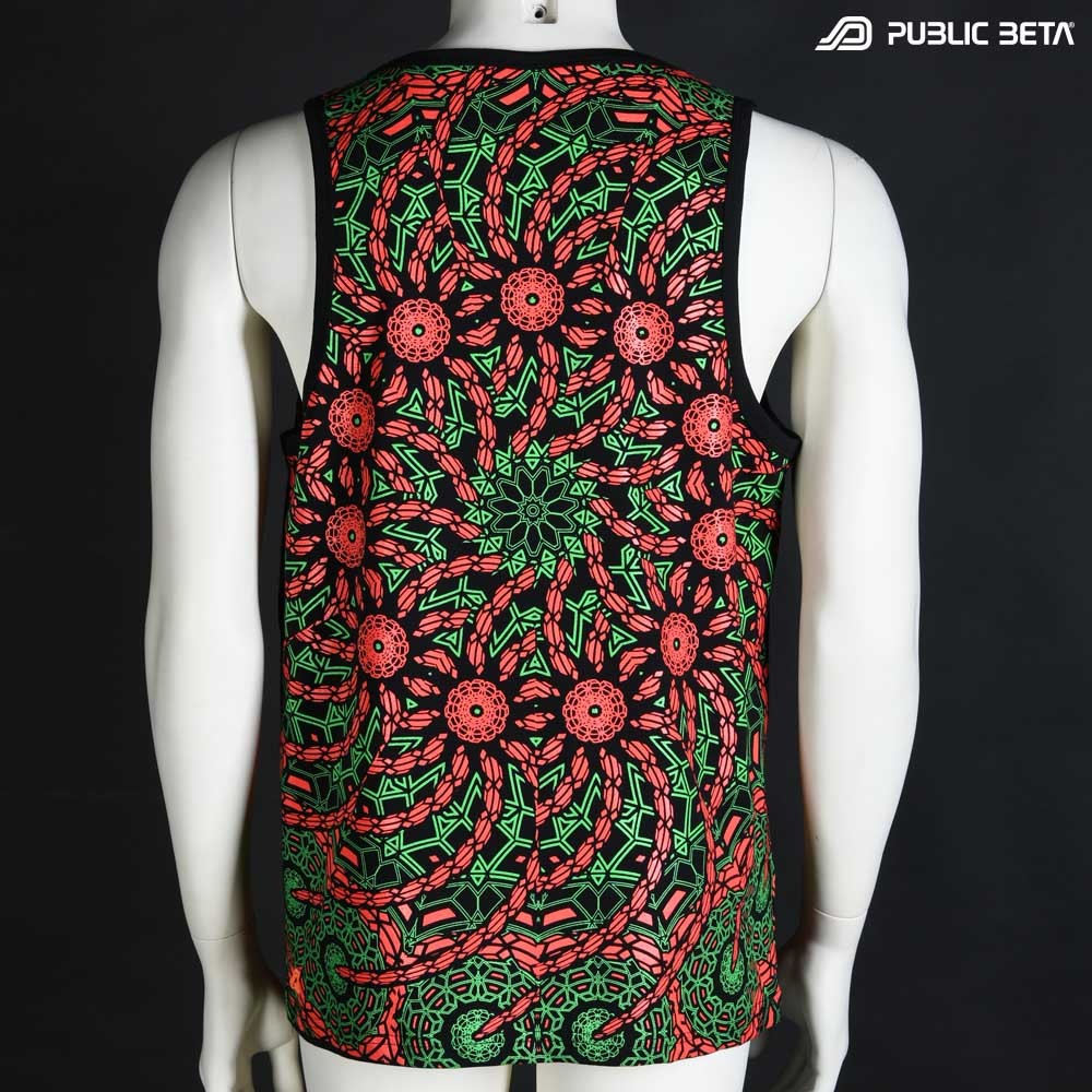 Blacklight Psy Art Print on Sleeveless Shirt