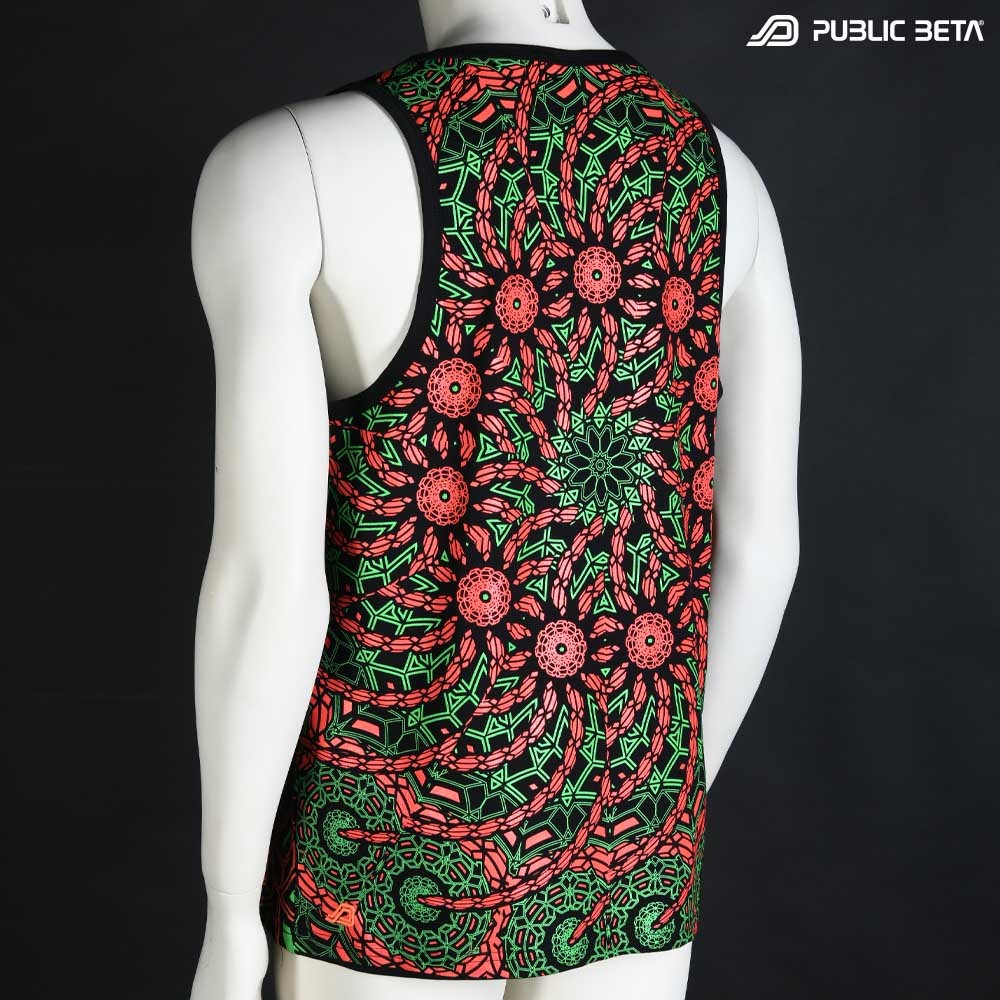 Blacklight Psy Art Print on Sleeveless Shirt