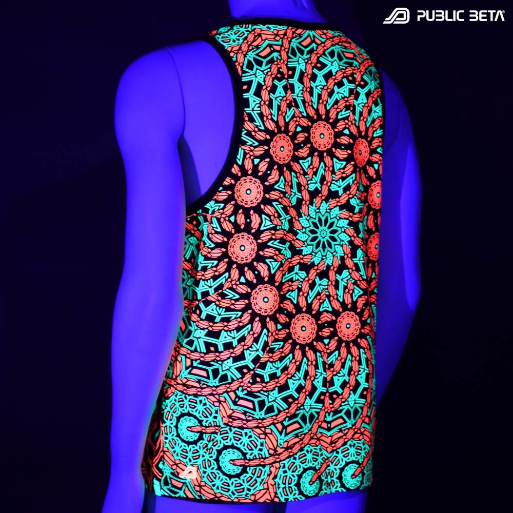 Blacklight Psy Art Print on Sleeveless Shirt