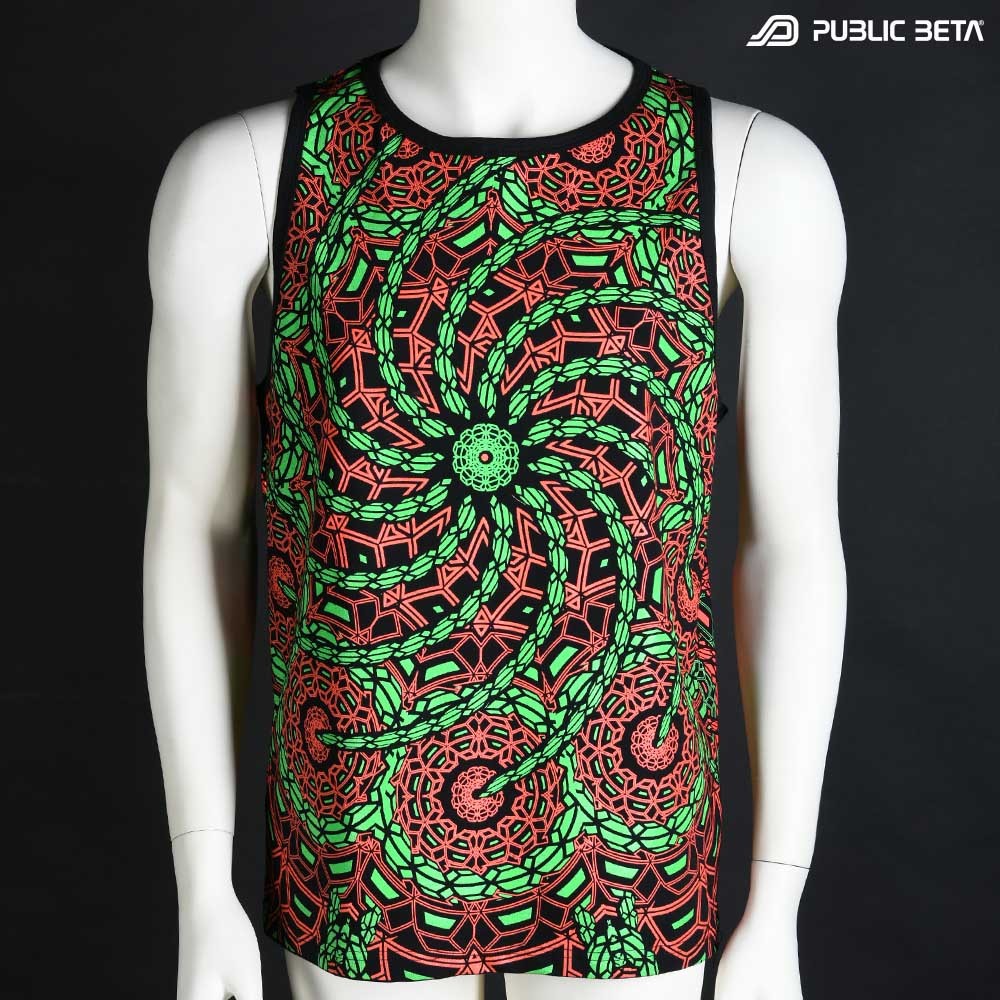 Blacklight Psy Art Print on Sleeveless Shirt
