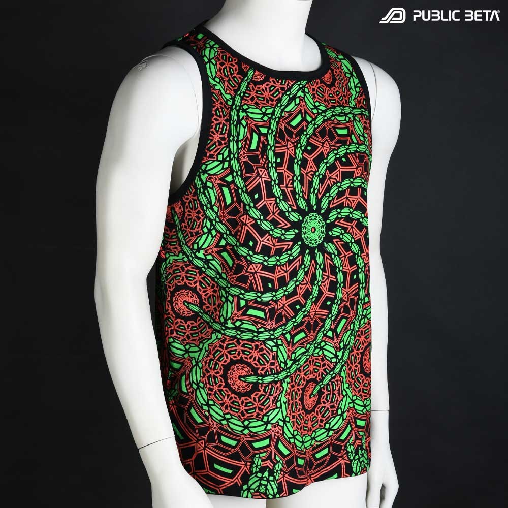 Blacklight Psy Art Print on Sleeveless Shirt
