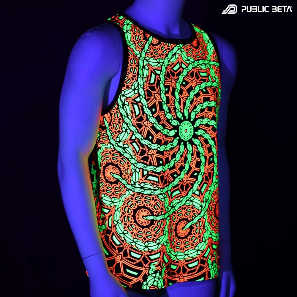 Blacklight Psy Art Print on Sleeveless Shirt
