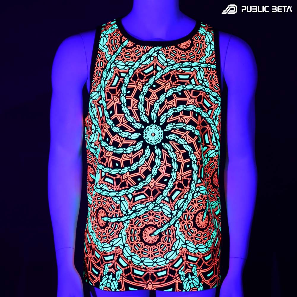 Blacklight Psy Art Print on Sleeveless Shirt