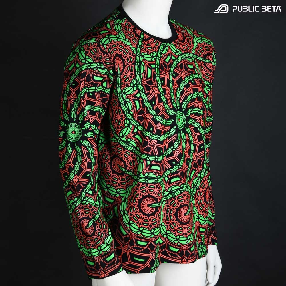100% Cotton Longsleeve Shirt with UV Active Print