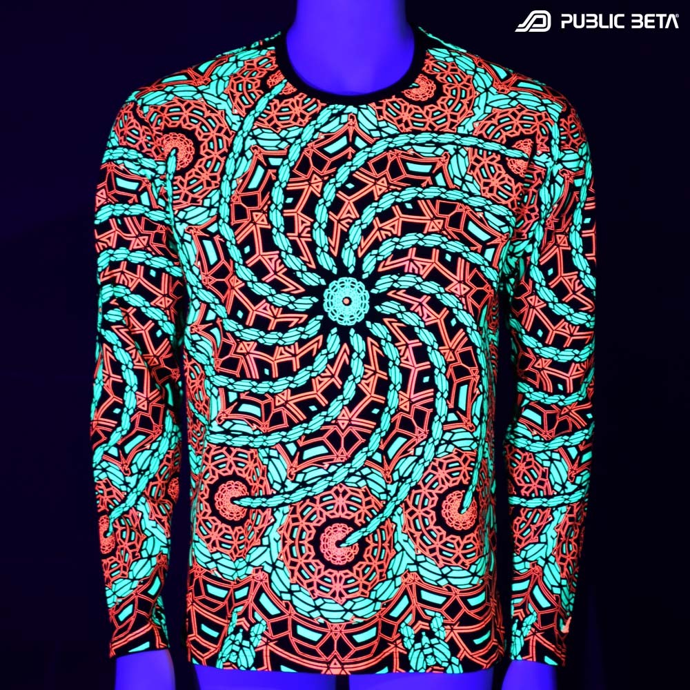 100% Cotton Longsleeve Shirt with UV Active Print