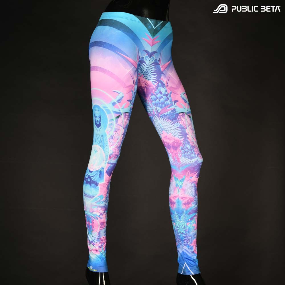 Psytrance Blacklight Leggings by Public Beta
