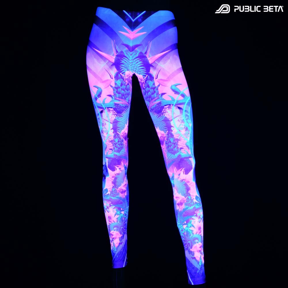 Psytrance Blacklight Leggings by Public Beta