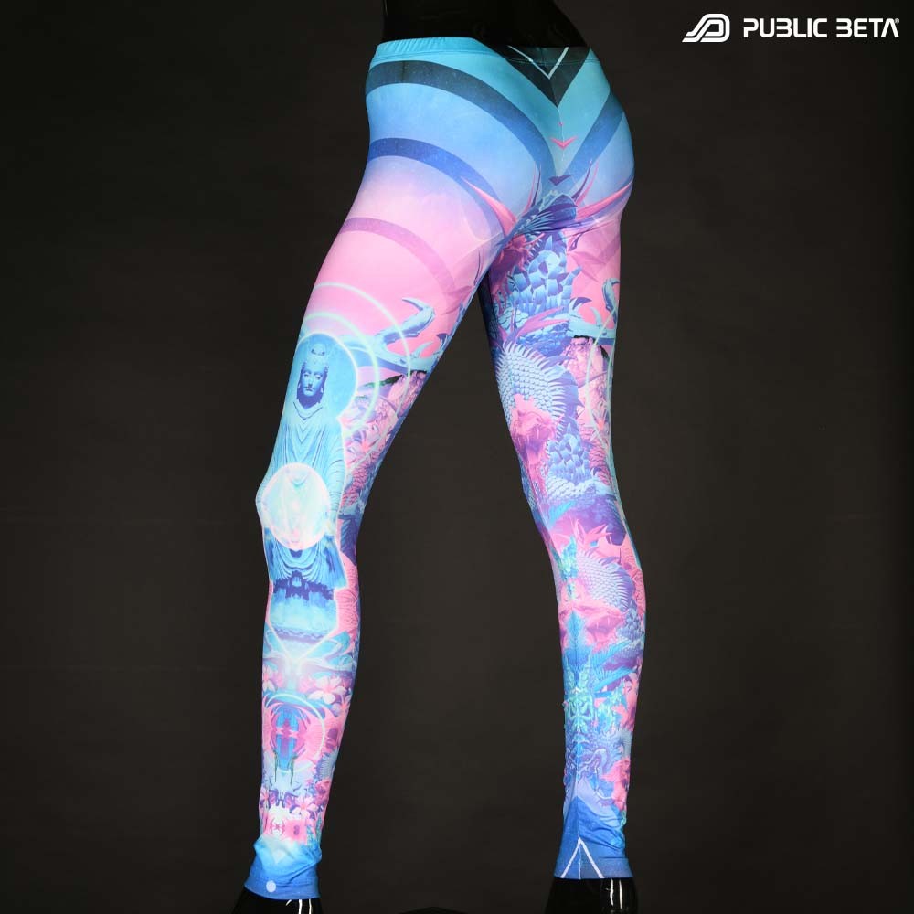 Psytrance Blacklight Leggings by Public Beta