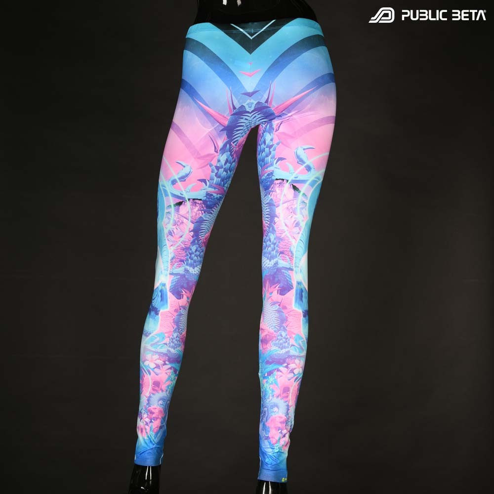 Psytrance Blacklight Leggings by Public Beta