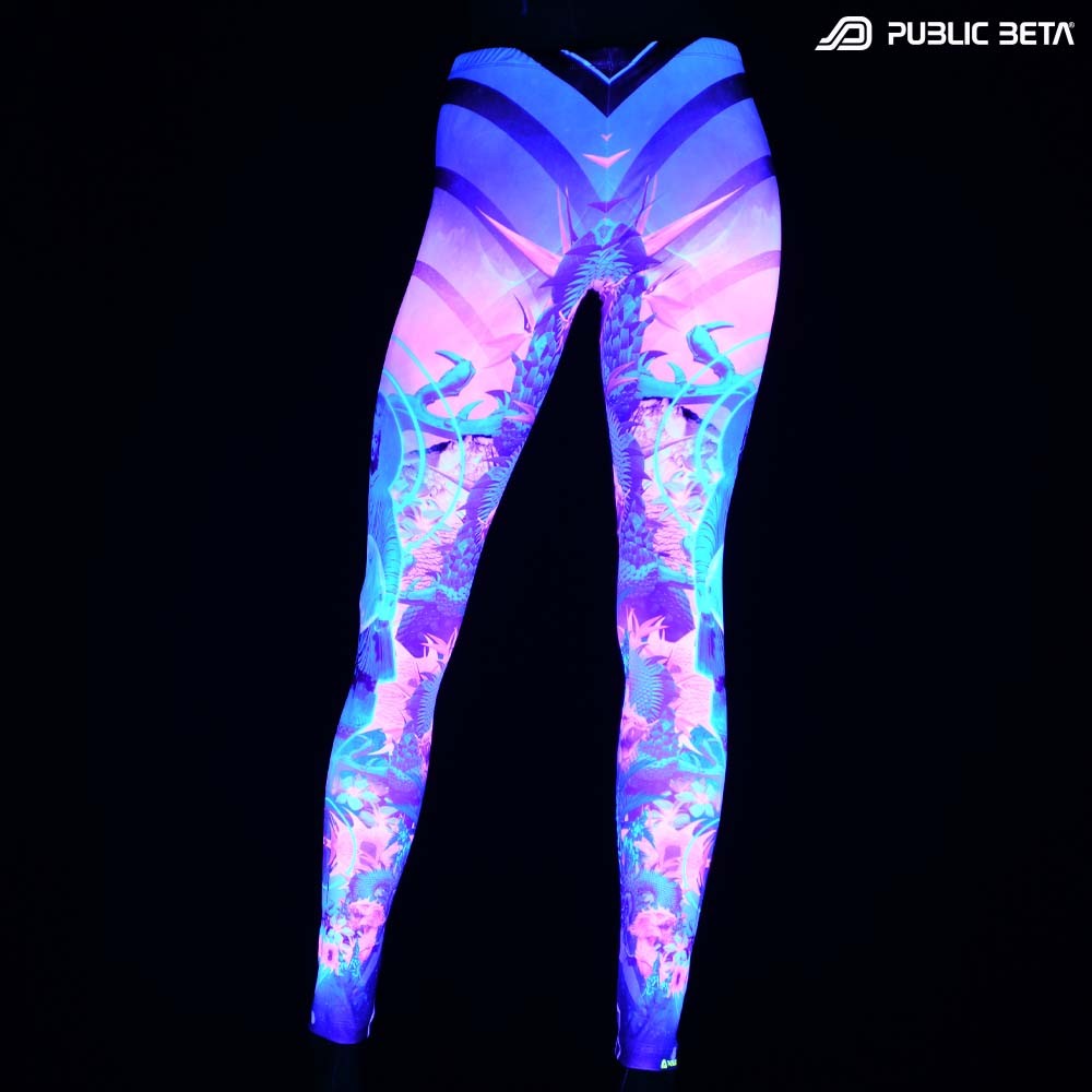 Psytrance Blacklight Leggings by Public Beta