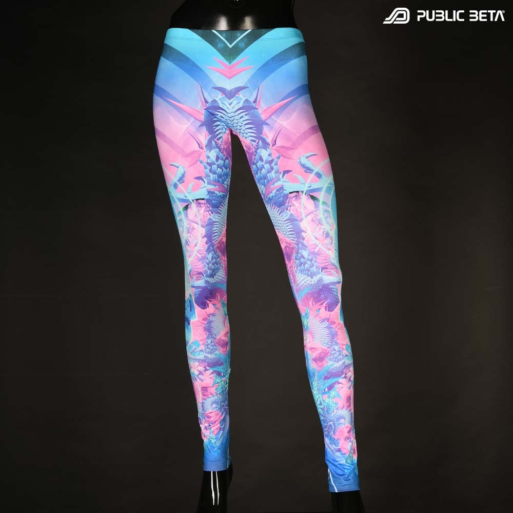 Psytrance Blacklight Leggings by Public Beta